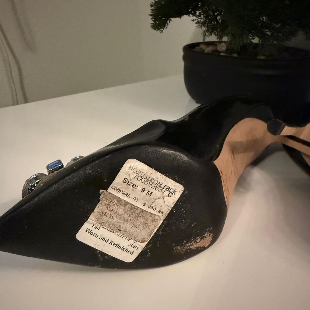 Kate Spade Black Heels with Crystal Embellishments - Picture 3 of 7